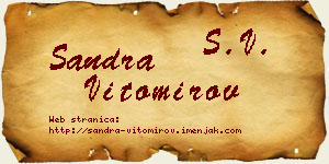 Sandra Vitomirov vizit kartica